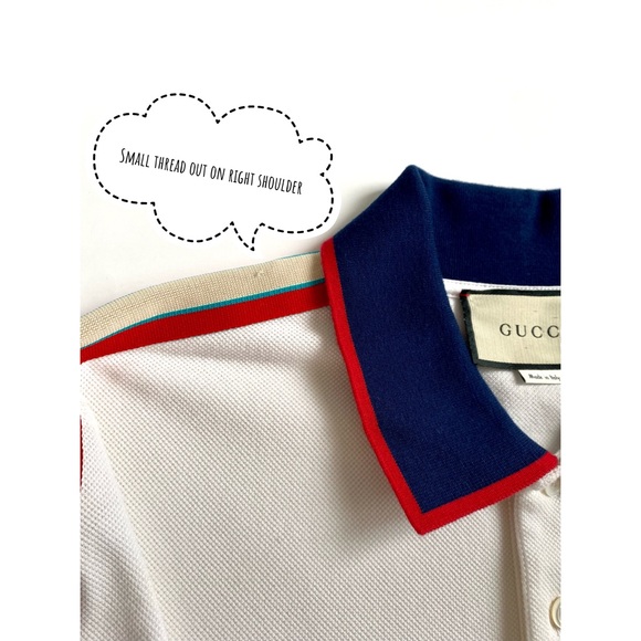 Authentic Men's Gucci Cotton polo with Gucci stripe asain 3xl - Picture 11 of 11